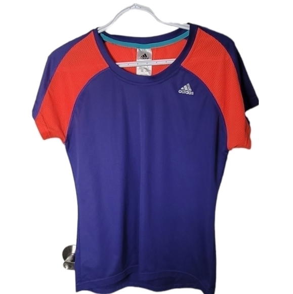 2/30 adidas purple athletic tee SZ M - Picture 2 of 5